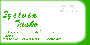 szilvia tusko business card